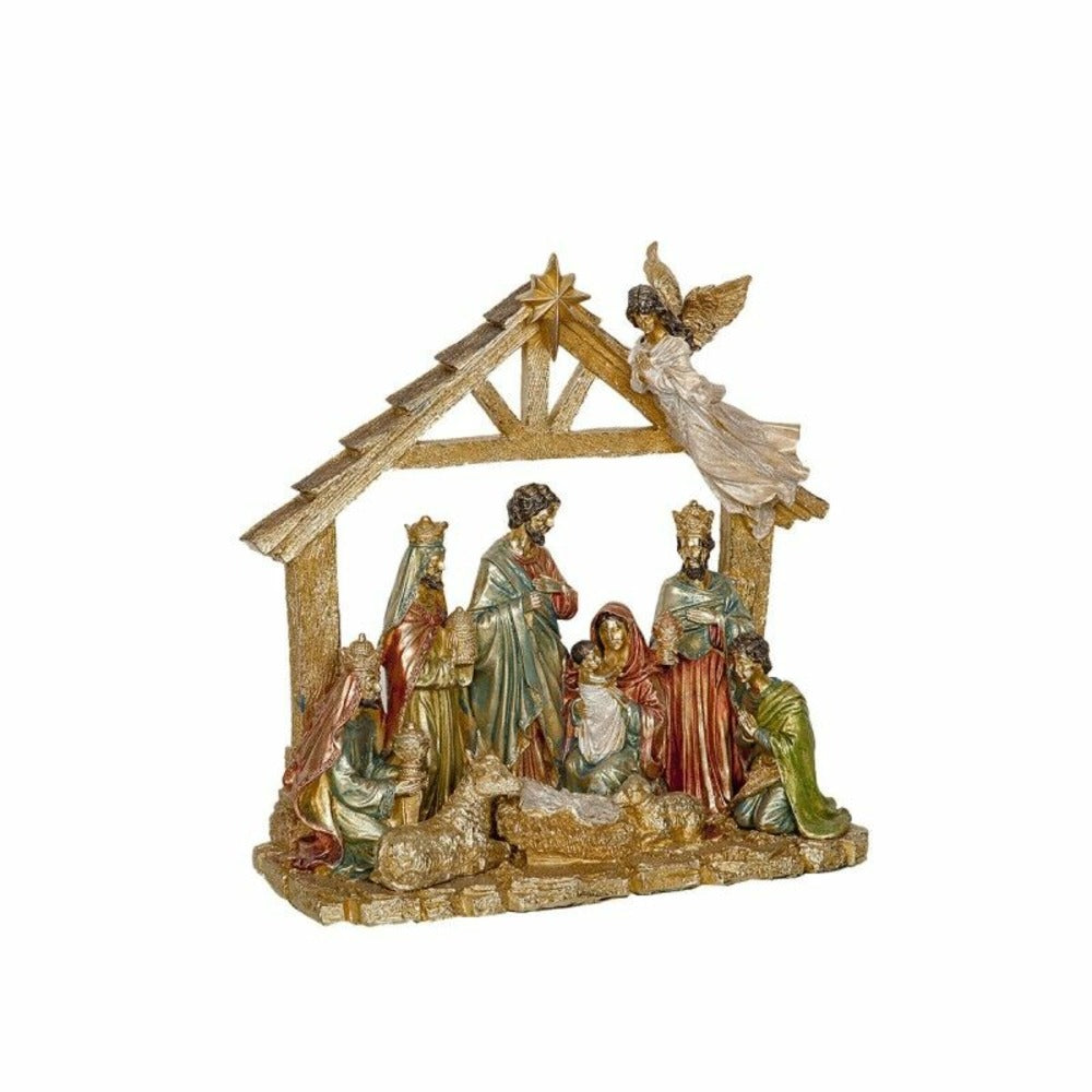 Crèche de noël romimex multicouleur résine 40 x 39 x 17 cm